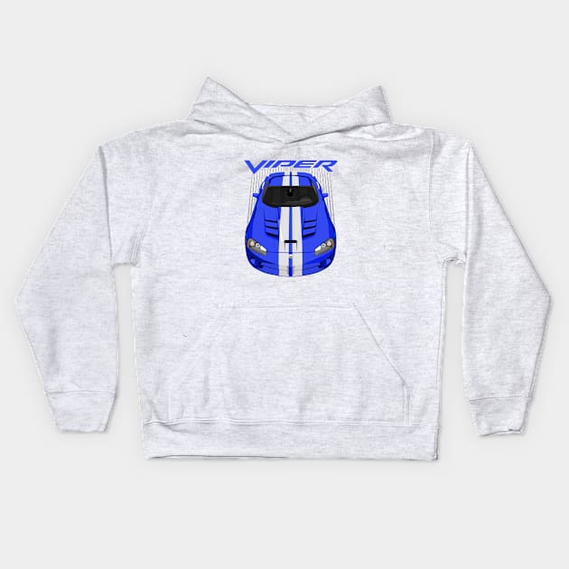 Viper SRT10-blue and white Kids Hoodie by V8social